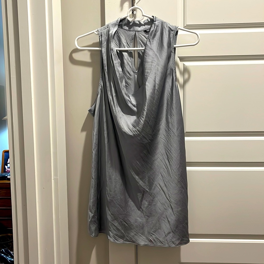 NIC + ZOE Silky drapey cowl neck sleeveless top for office or after party